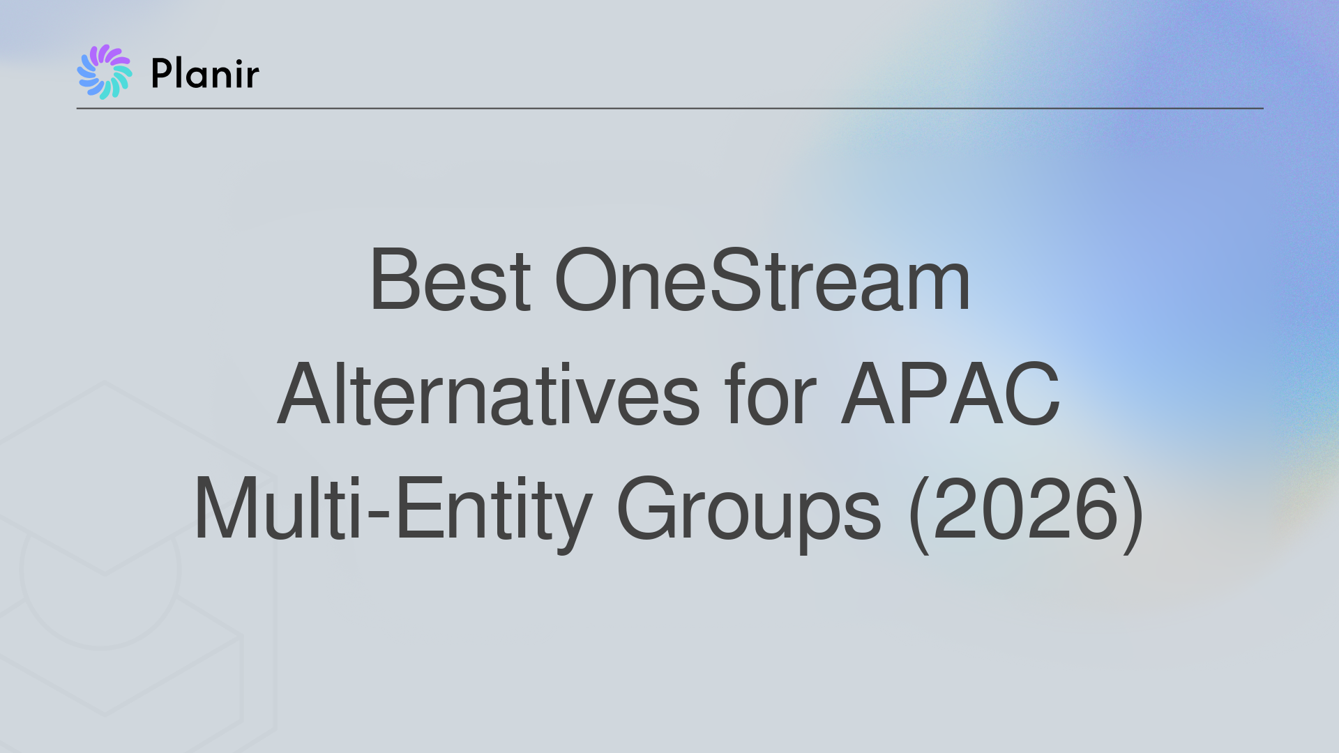 Best OneStream Alternatives for APAC Multi-Entity Groups (2026)